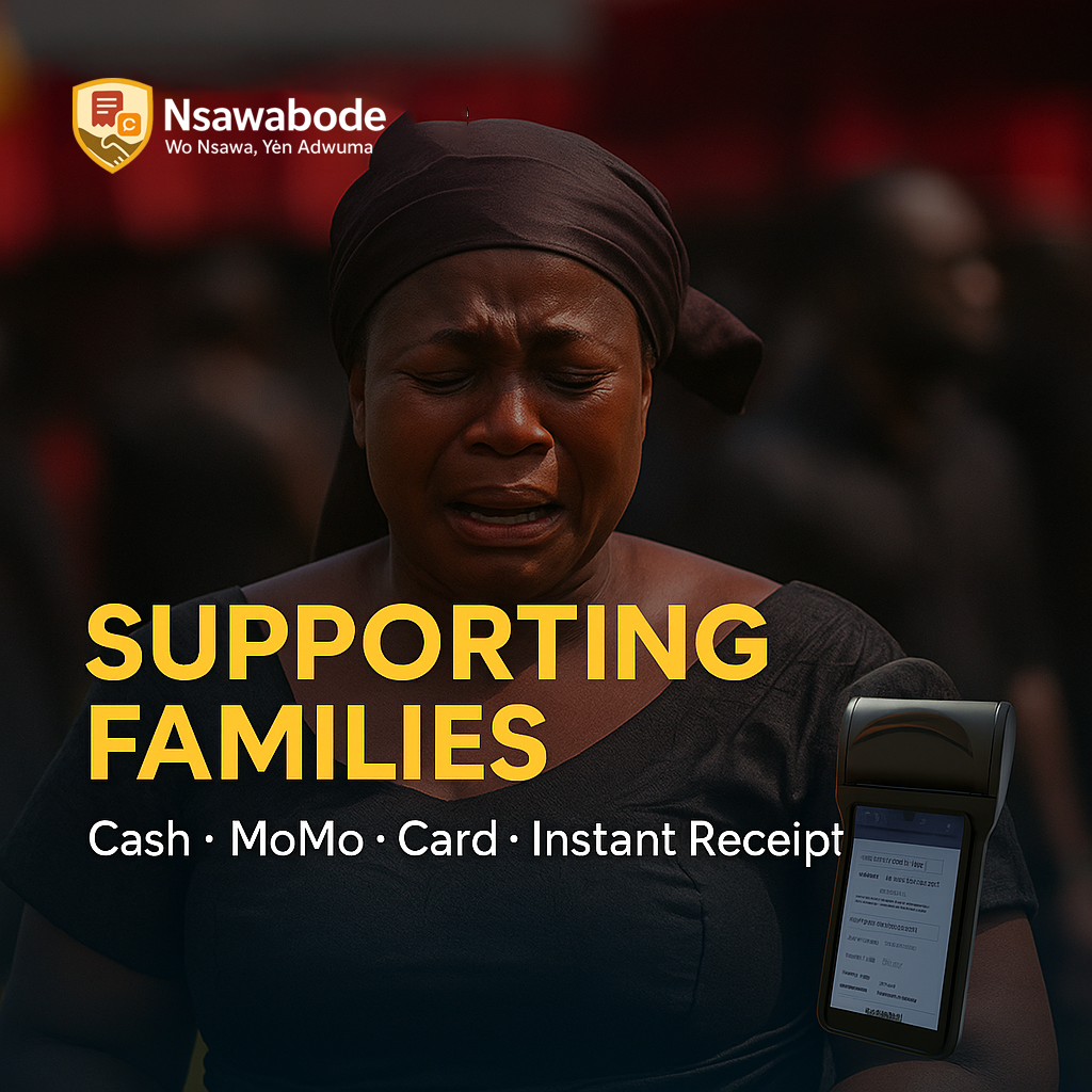Funeral contribution support for families in Ghana